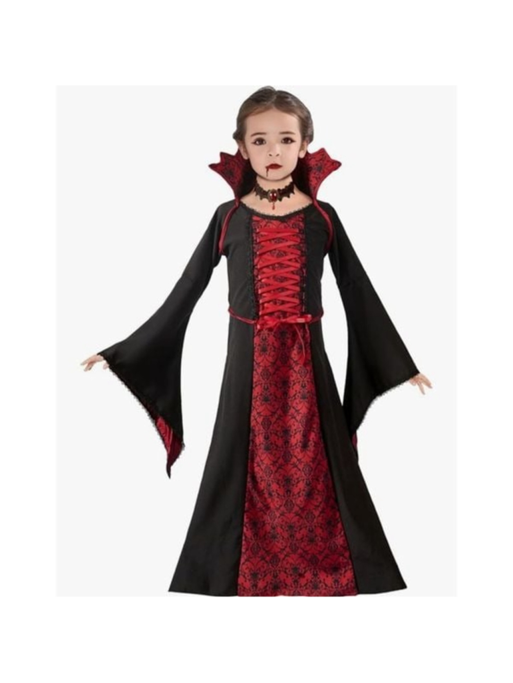 NEW Halloween Royal Vampire Costume Girls Dress 5-7yrs